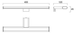 Sylvania 0043241 kúpeľňové nástenné svietidlo SYLMIRROR LED SLIM IP44 WW