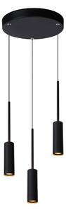 LUCIDE 24401/21/30 TUBULE Závesné svietidlo LED 3x7W čierna