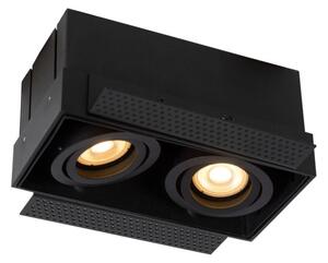 LUCIDE 09925/02/30 TRIMLESS Zápustné bodové svietidlo GU10 2x50W čierna