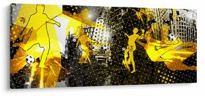Obraz - Futbal vo veľkomeste (120x50 cm)