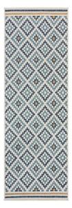 Žlto-modrý vnútorný a vonkajší koberec 80x230 cm Zia Trellis – Flair Rugs