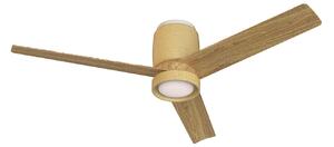 LED stropný ventilátor Ceramica M béžový/drevený DC tichý – Mantra Mantra Iluminación, Ceramica M, stmievateľné, Béžová, Obývacia izba, Kov, Moderný