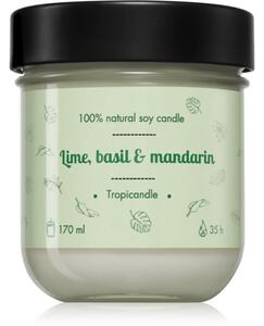 Tropicandle Lime, Basil & Mandarin vonná sviečka 170 ml