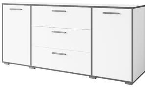 ŠIROKÁ KOMODA, grafitová, biela, 150/68/40 cm P & B - Online Only drobný nábytok, Online Only