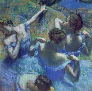Degas, Edgar - Umelecká tlač Blue Dancers, c.1899, (40 x 40 cm)