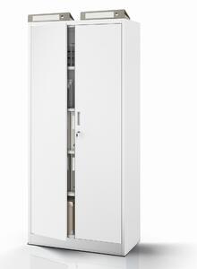 Kancelárska skriňa na dokumenty so 4 policami, sivá, 1750x800x400 mm: JAN