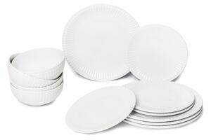 12-dielna súprava bieleho porcelánového riadu Essentials Purita