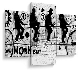 Obraz - Tímová práca, jazda na bicykli (90x60 cm)