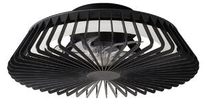LED stropný ventilátor Himalaya Mini čierny DC, tichý – Mantra Mantra Iluminación, Himalaya Mini, stmievateľné, Čierna, Obývacia izba, Plast, Moderný