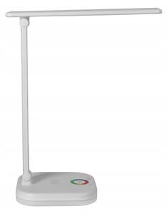 Stmievateľná stolná lampa LED RGBW s bezdrôtovým nabíjaním, 7W/5V USB, biela
