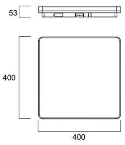 Sylvania 0043519 stropné svietidlo START SURFACE SLIM IP54 SQUARE 4000lm 2CCT D WH