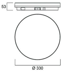 Sylvania 0043512 stropné svietidlo START SURFACE SLIM IP54 ROUND 2500lm 2CCT D WH