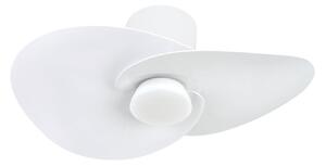 LED stropný ventilátor Nenufar biely DC tichý CCT – Mantra Mantra Iluminación, Nenufar, stmievateľné, Biela, Obývacia izba, Hliník, Moderný