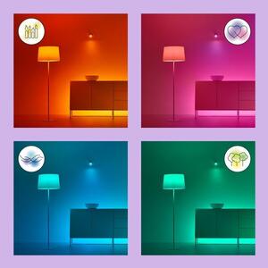 Philips Wiz Colors 8719514554573 IMAGEO stropné bodové svietidlo/spot 4xGU10 4x5W/345lm 2200-6500K+RGB čierna