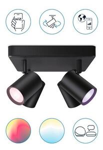 Philips Wiz Colors 8719514554573 IMAGEO stropné bodové svietidlo/spot 4xGU10 4x5W/345lm 2200-6500K+RGB čierna