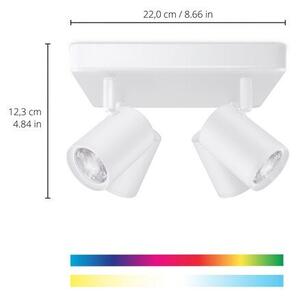 Philips Wiz Colors 8719514554559 IMAGEO stropné bodové svietidlo/spot 4xGU10 4x5W/345lm 2200-6500K+RGB biela