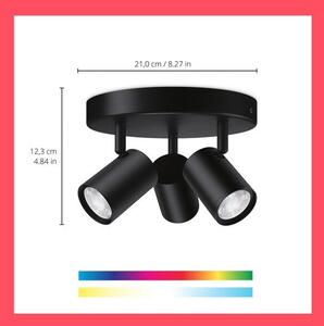 Philips Wiz Colors 8719514554535 IMAGEO stropné bodové svietidlo/spot 3xGU10 3x5W/345lm 2200-6500K+RGB čierna