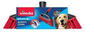 Metla Vileda Always Clean Pet Pro, mäkké gumové štetiny