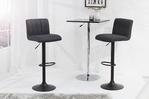 Barová stolička PORTER - vintage sivá, čierna