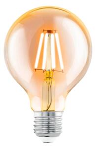 EGLO 110052 LED celosklenená žiarovka E27 Vintage filament G80 Globe 4W/32W 350lm 2200K jantárová