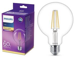 Philips LED žiarovka Classic Globe 6W/60W E27 WW CL G93 ND