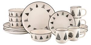 KOMBINOVANÝ SERVIS Nordic Christmas Black 16-dielne Creatable - Jedálenské sety, Online Only
