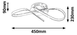 Rabalux 2187 Aniela stropné svietidlo LED 20W/1600lm 4000K chróm