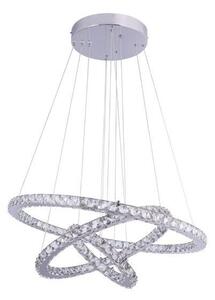 GLOBO 67037-76 MARILYN I závesné svietidlo LED 700 mm 76W/3060lm 3000-4000-6000K IP20 chróm s diaľkovým ovládaním