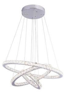 GLOBO 67037-76 MARILYN I závesné svietidlo LED 700 mm 76W/3060lm 3000-4000-6000K IP20 chróm s diaľkovým ovládaním