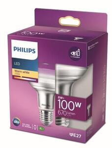 Philips 8718699773878 LED žiarovka 8W/100W 735lm E27 2700K R80 40D smerová