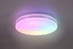 TRIO Reality R67131100 TIGER stropné svietidlo SMD LED D380mm 22W/2500lm 2700-6000K RGB, biela matná, stmievateľné, diaľkový ovládač, starlight efekt