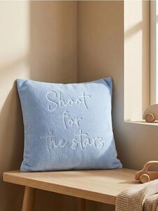Sinsay - Obliečka na vankúš s nápisom „Shoot for the stars“ - svetlomodrá