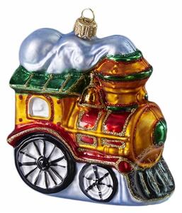 Vianočná dekorácia – lokomotíva farebná