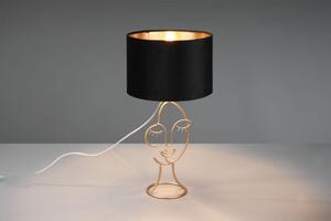 TRIO Reality R51221002 MARY stolná lampa V450mm 1xE27 zlatá, čierna