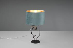 TRIO Reality R51211015 SULTAN stolná lampa V420mm 1xE27 čierna, zelenkavá