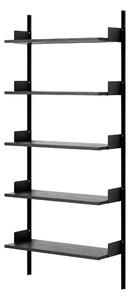 NEW WORKS Policová zostava Wall 1900, Black Ash / Black