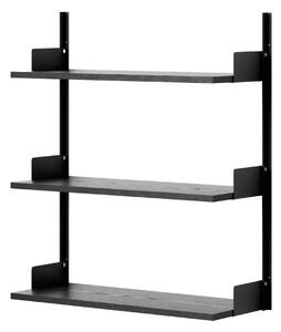 NEW WORKS Policová zostava Wall 900, Black Ash / Black