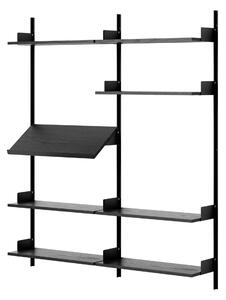 NEW WORKS Policová zostava Living, Black Ash / Black