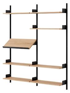 NEW WORKS Policová zostava Living, Oak / Black