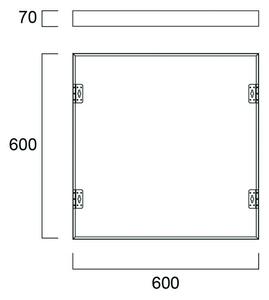 Sylvania 0047197 stropné svietidlo SURFACE MOUNTING KIT 600X600X70MM