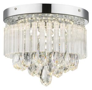 GLOBO 68598A MANILO krištáľové stropné svietidlo LED D280mm 12W/960lm 4000K chróm