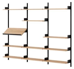 NEW WORKS Policová zostava Display, Oak / Black