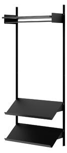 NEW WORKS Policová zostava Wardrobe 1, Black Ash / Black