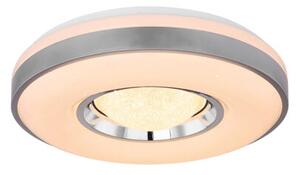 GLOBO 41741-24 COLLA stropné svietidlo LED D410mm 24W/1000lm 3000K biela, opál, strieborná, krištáľový efekt