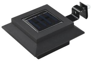 Vonkajšie solárne svietidlá 6 ks čierne 12 cm LED štvorcové