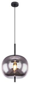GLOBO 15345H1 BLACKY závesné svietidlo D300mm 1xE27 čierna, dymová