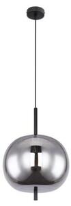 GLOBO 15345H1 BLACKY závesné svietidlo D300mm 1xE27 čierna, dymová