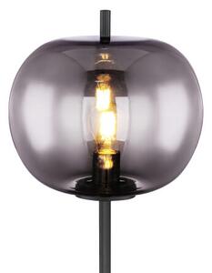 GLOBO 15345S BLACKY stojaca lampa D300mm 1xE27 čierna, dymová