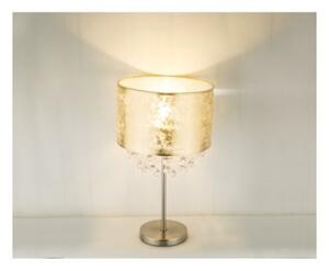 GLOBO 15187T3 AMY stolná lampa s akrylovými krištáľmi D320mm 1xE27 matný nikel, zlatá