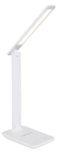 GLOBO 58400W BULLA dotykové stolové svietidlo LED 5W/400lm 3000-4500-6000K biela imitácia kože, stmievateľné